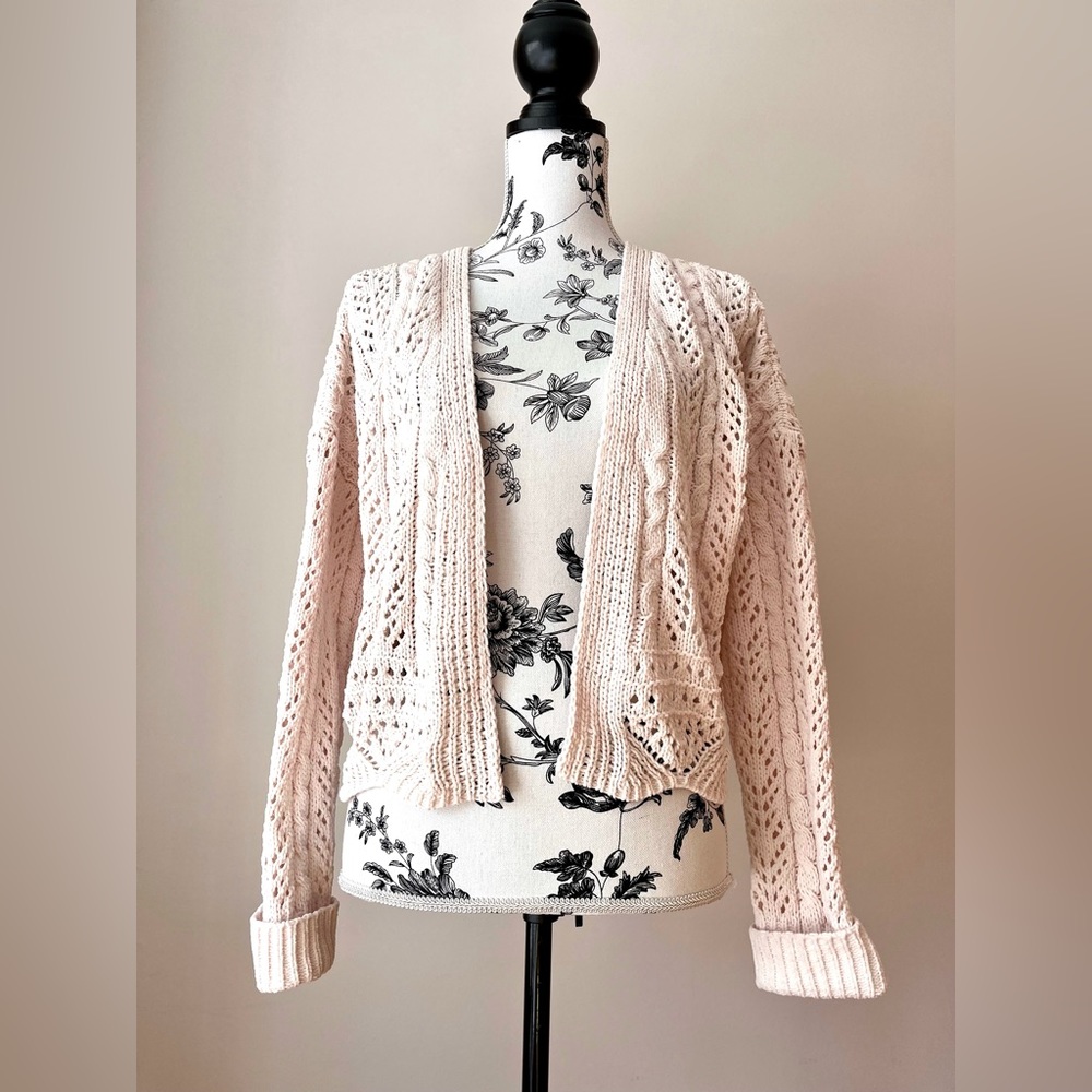 Jessica Simpson cream open cardigan, Small